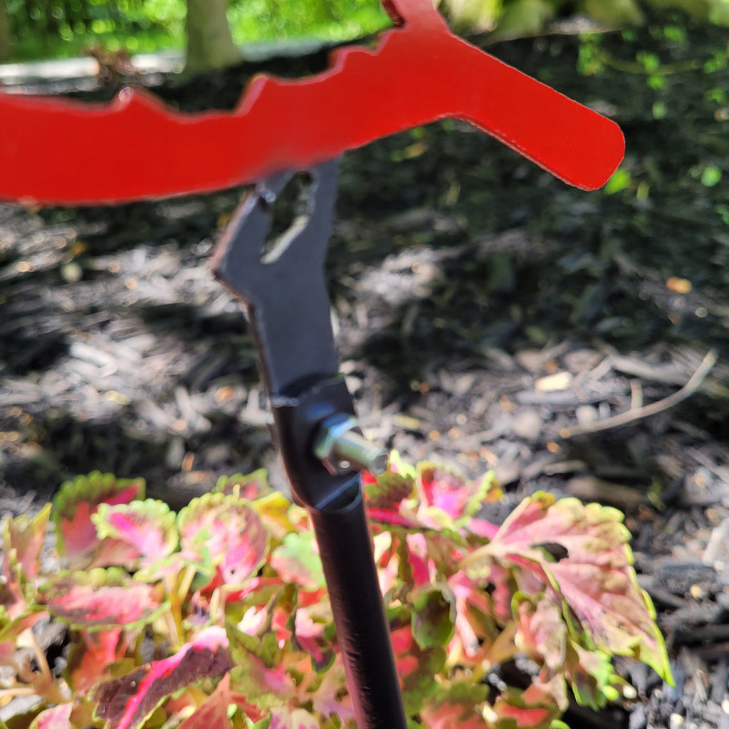 Cardinal Metal Garden Stake Metal Garden Stake — alternate angle