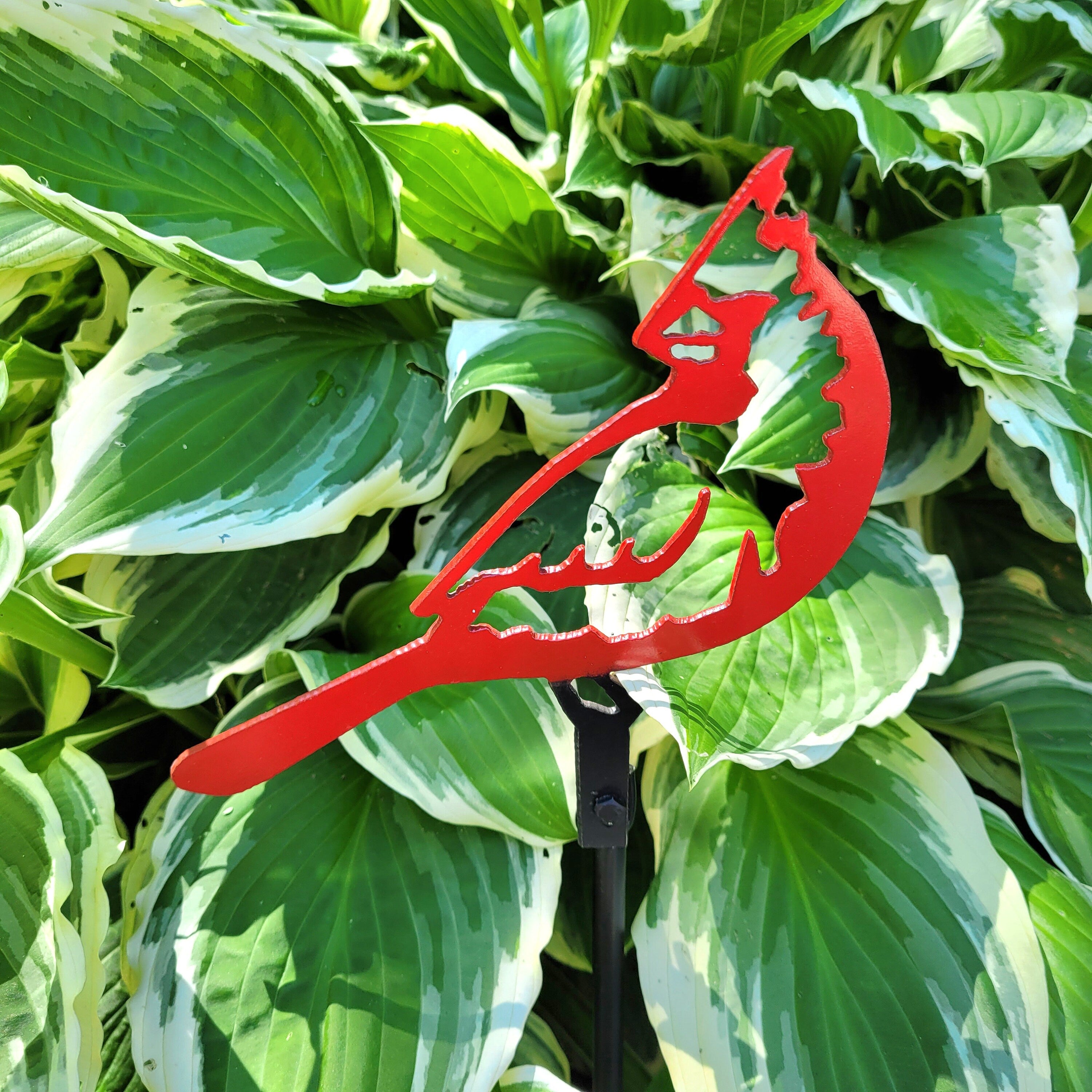 Cardinal Metal Garden Stake Metal Garden Stake — alternate angle