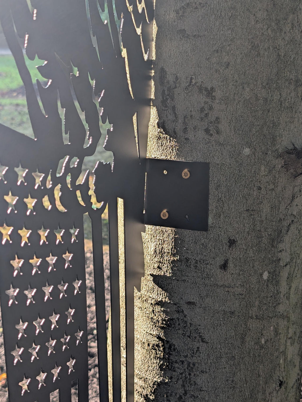 Eagle American Flag Garden Stake Metal Garden Stake — alternate angle