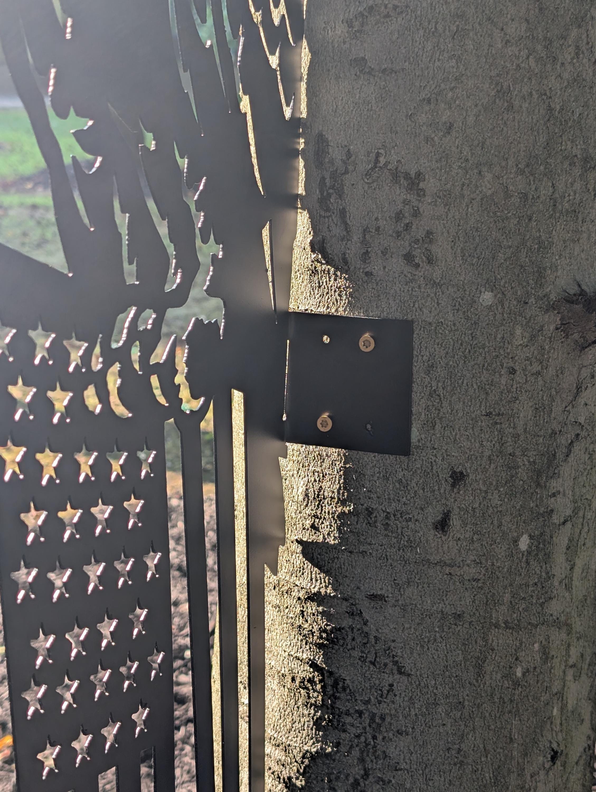 Eagle American Flag Garden Stake Metal Garden Stake — alternate angle