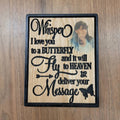 Personalized Memorial Plaque Wood Sign — front view on white background