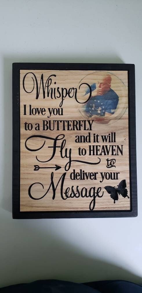 Personalized Memorial Plaque Wood Sign — lifestyle setting