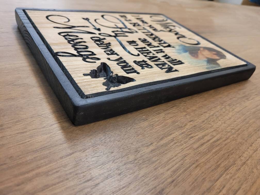 Personalized Memorial Plaque Wood Sign — alternate angle