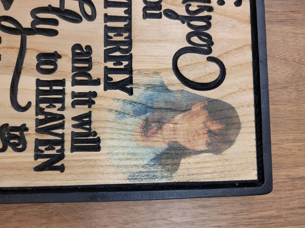 Personalized Memorial Plaque Wood Sign — alternate angle