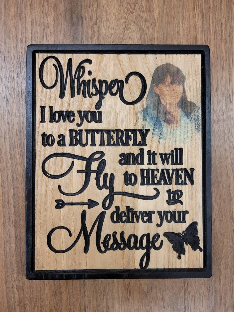 Personalized Memorial Plaque Wood Sign — alternate angle