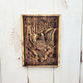 2nd Amendment Laser Engraved Pine Wood Wall A Wood Sign — front view on white background