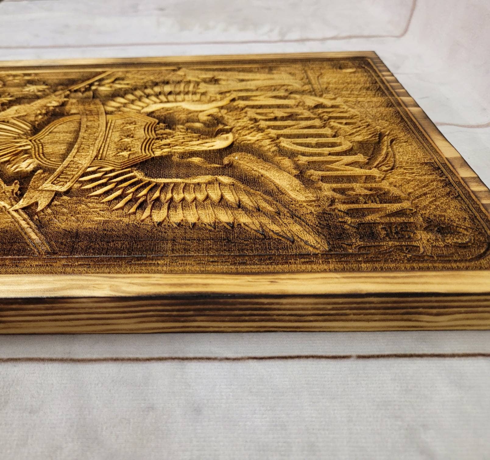 2nd Amendment Laser Engraved Pine Wood Wall A Wood Sign — alternate angle