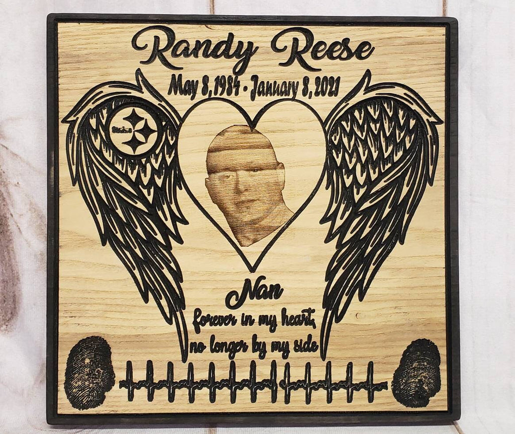 Custom memorial plaque Aluminum Sign — alternate angle