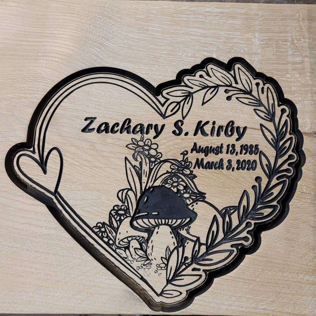 Custom memorial plaque Aluminum Sign — alternate angle