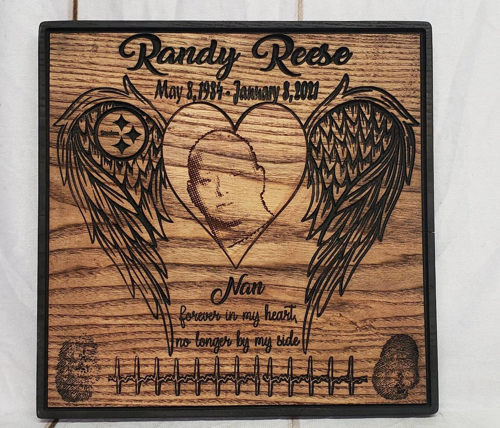 Custom memorial plaque Aluminum Sign — alternate angle