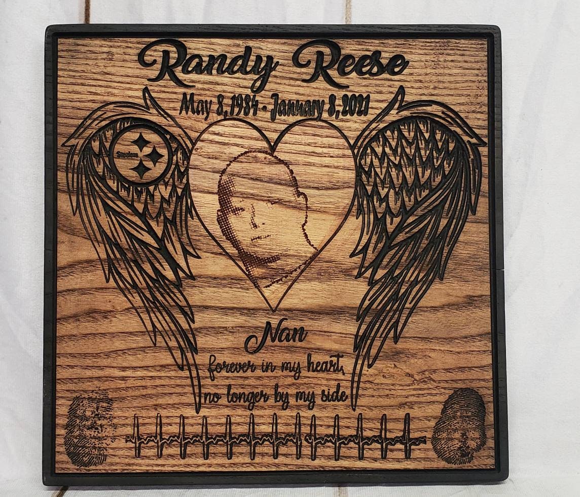 Custom memorial plaque Aluminum Sign — alternate angle