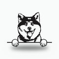 Akita Inu Dog Lover Gift Metal Dog Sign — front view on white background