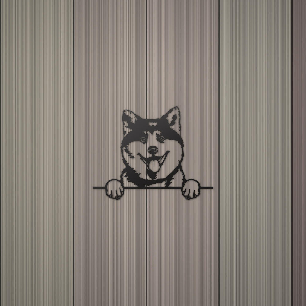 Akita Inu Dog Lover Gift Metal Dog Sign — detail view