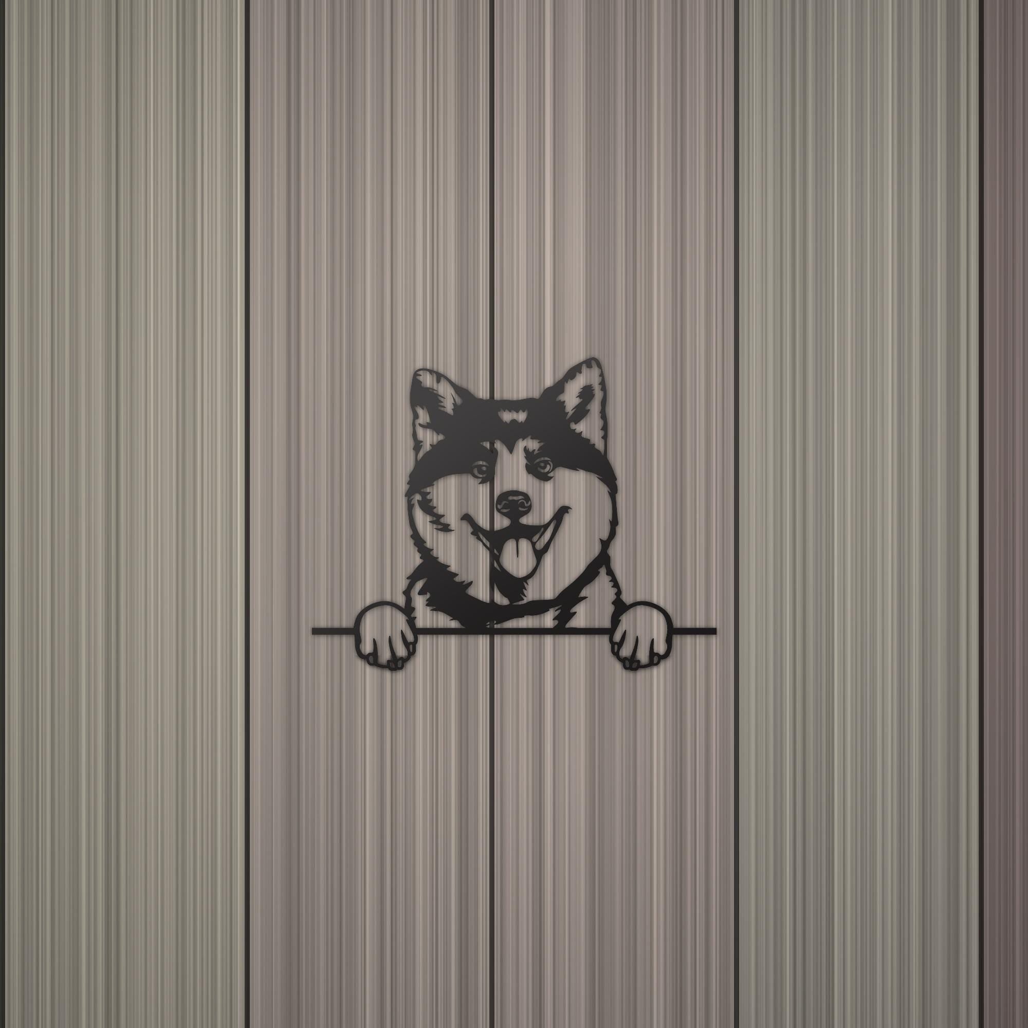 Akita Inu Dog Lover Gift Metal Dog Sign — detail view