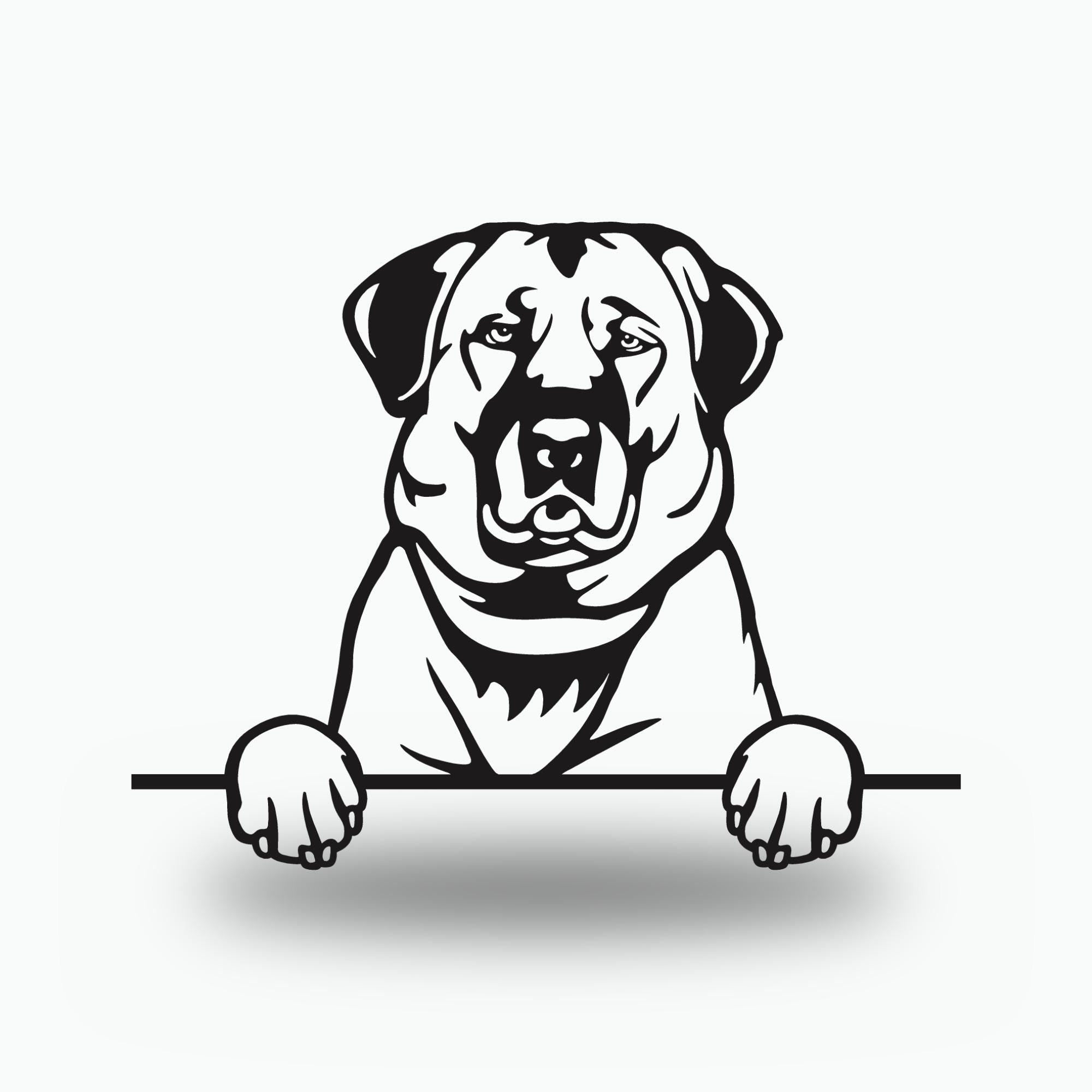 Anatolian Shepherd Dog Lover Gift Metal Dog Sign — front view on white background