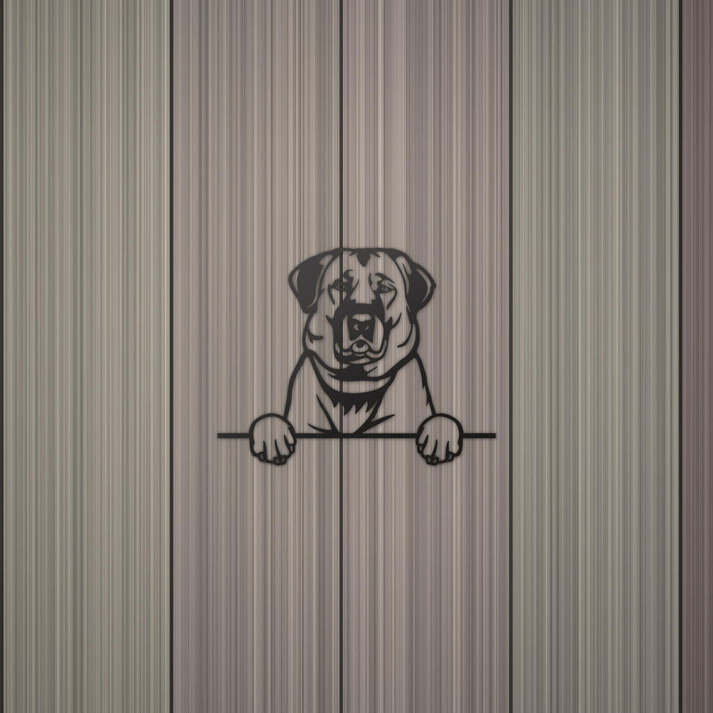 Anatolian Shepherd Dog Lover Gift Metal Dog Sign — detail view
