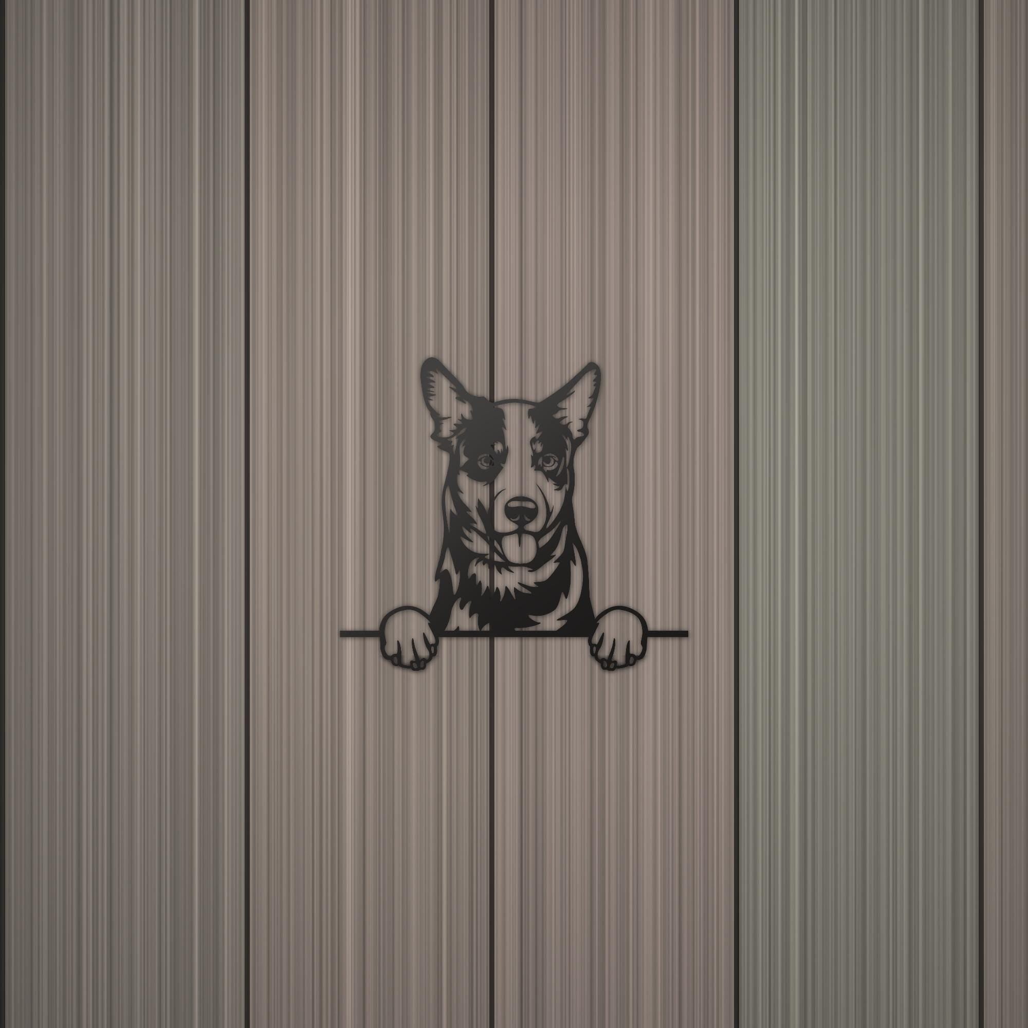 Australian Cattle Dog Lover Gift Metal Dog Sign — detail view