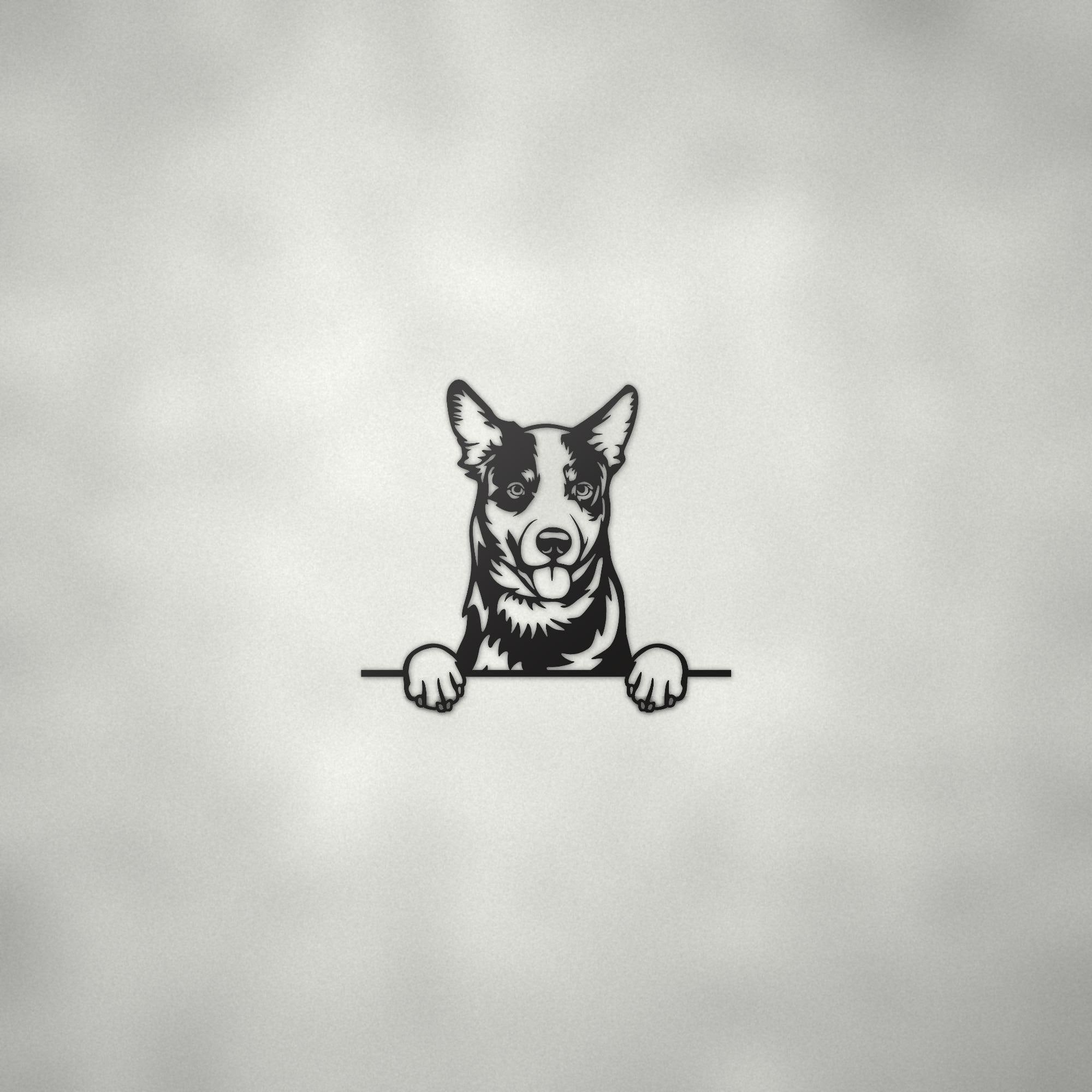 Australian Cattle Dog Lover Gift Metal Dog Sign — alternate angle