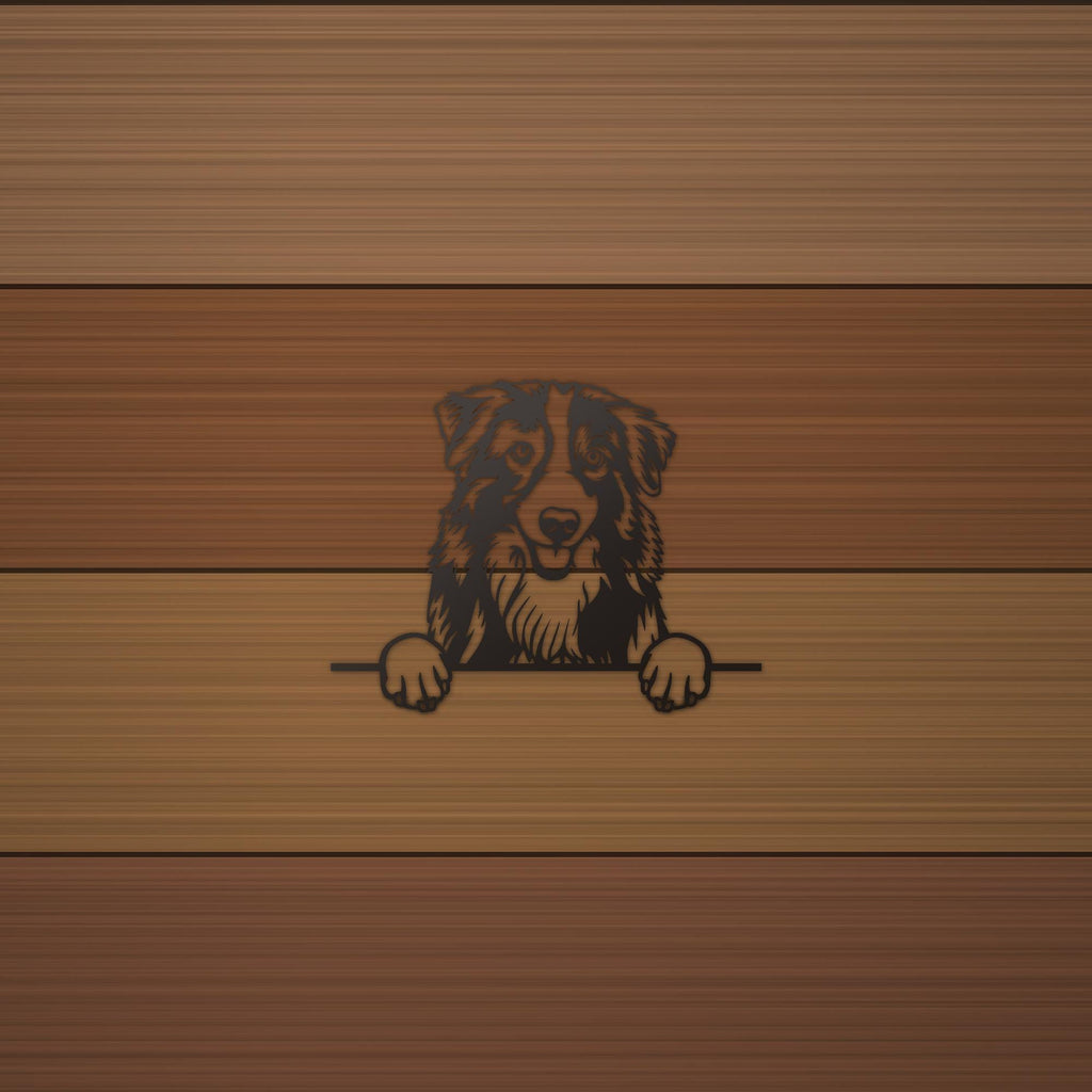 Australian Shepherd Dog Lover Gift Metal Dog Sign — alternate angle
