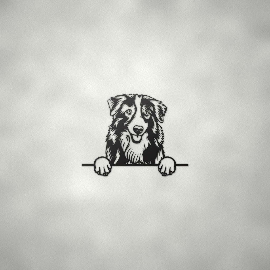 Australian Shepherd Dog Lover Gift Metal Dog Sign — alternate angle