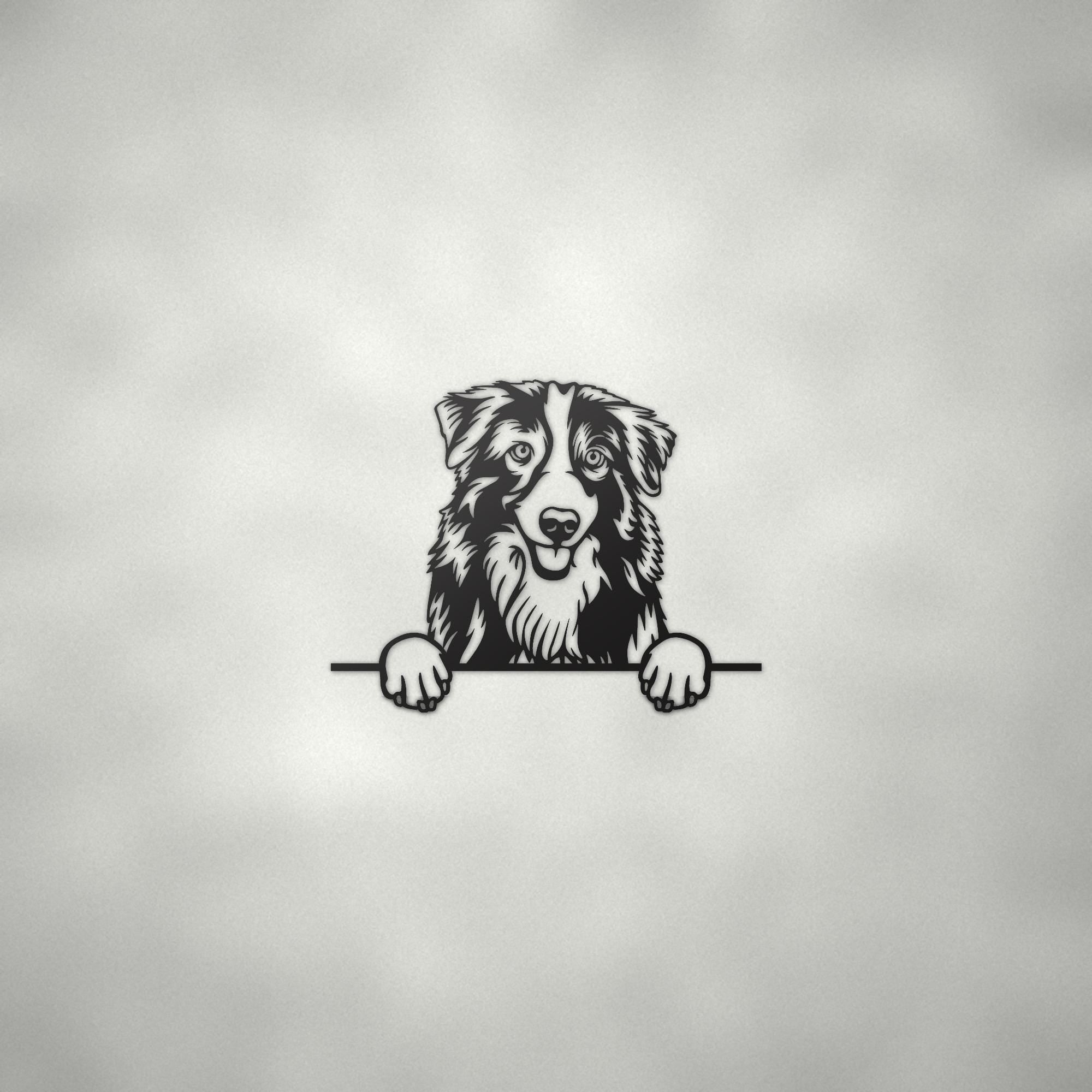 Australian Shepherd Dog Lover Gift Metal Dog Sign — alternate angle