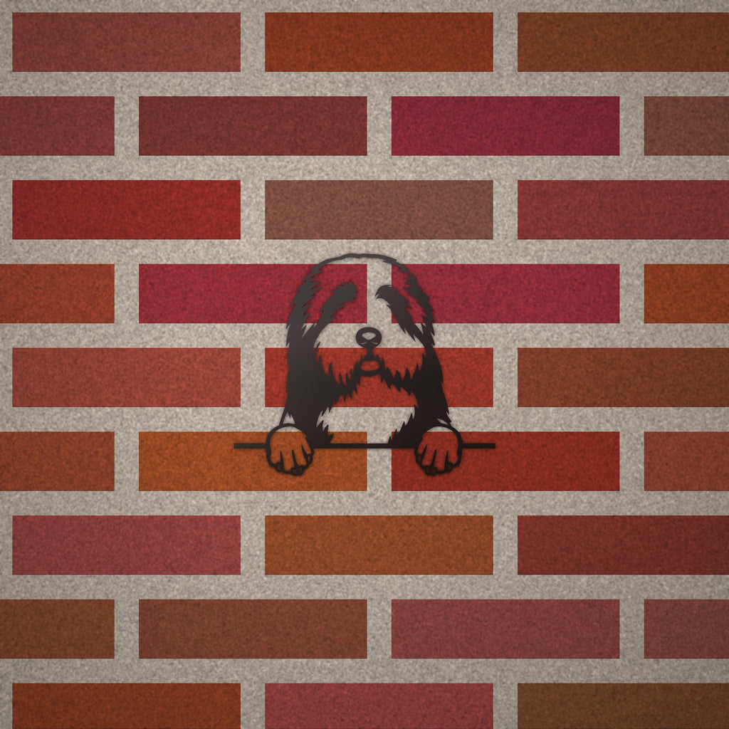 Bearded Collie Dog Lover Gift Metal Dog Sign — alternate angle