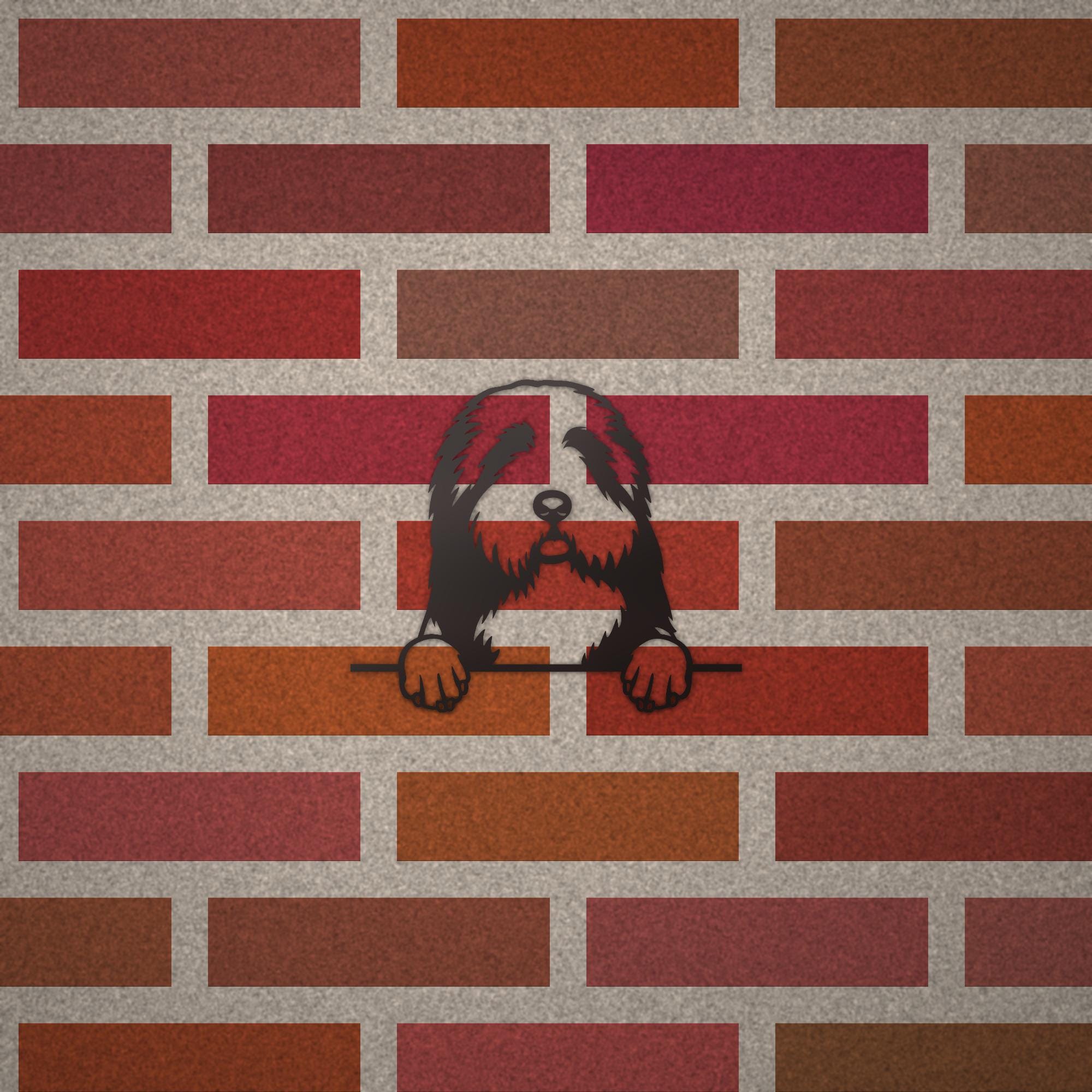 Bearded Collie Dog Lover Gift Metal Dog Sign — alternate angle