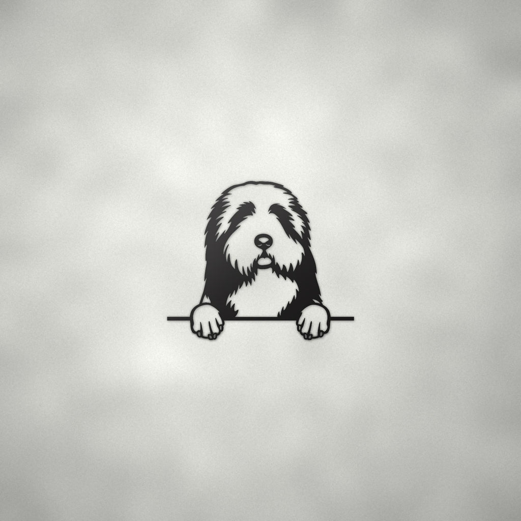 Bearded Collie Dog Lover Gift Metal Dog Sign — alternate angle