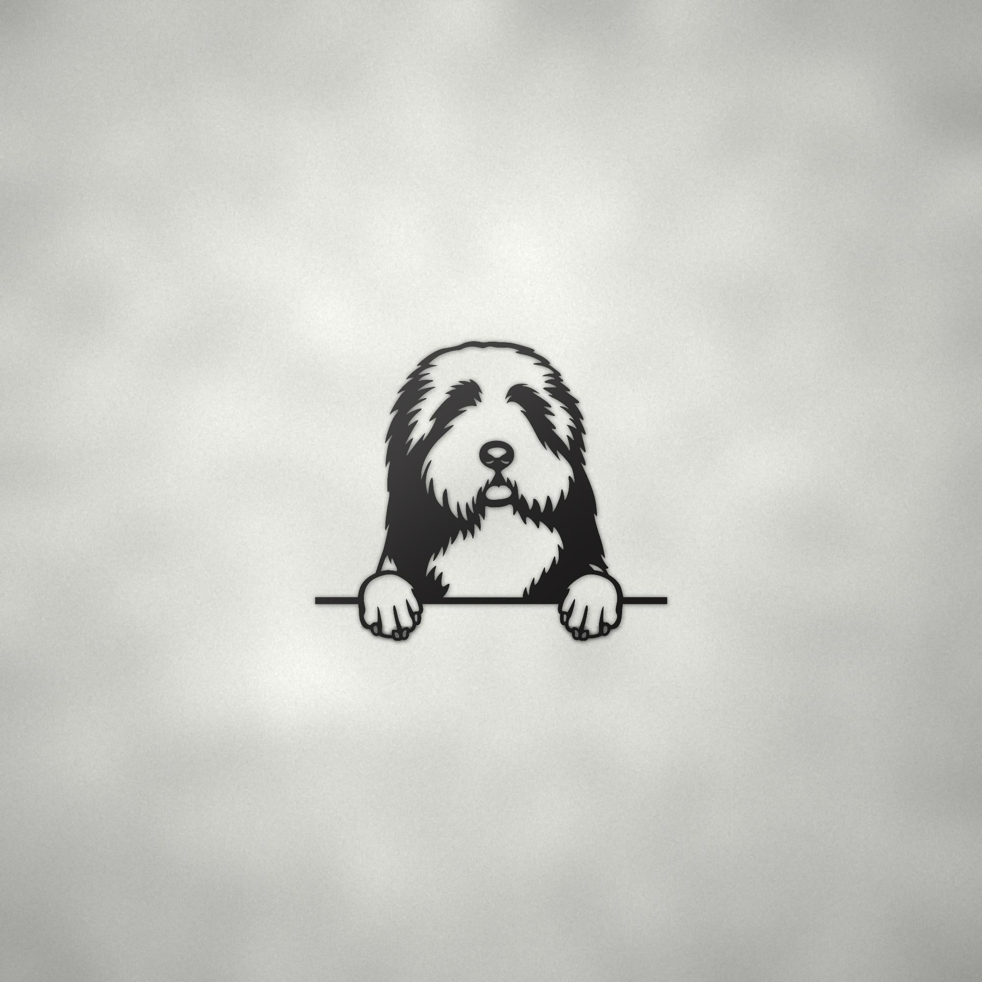 Bearded Collie Dog Lover Gift Metal Dog Sign — alternate angle