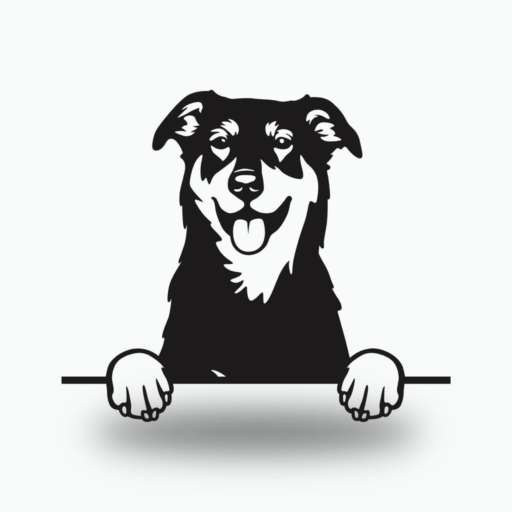 Beauceron Dog Lover Gift Metal Dog Sign — front view on white background