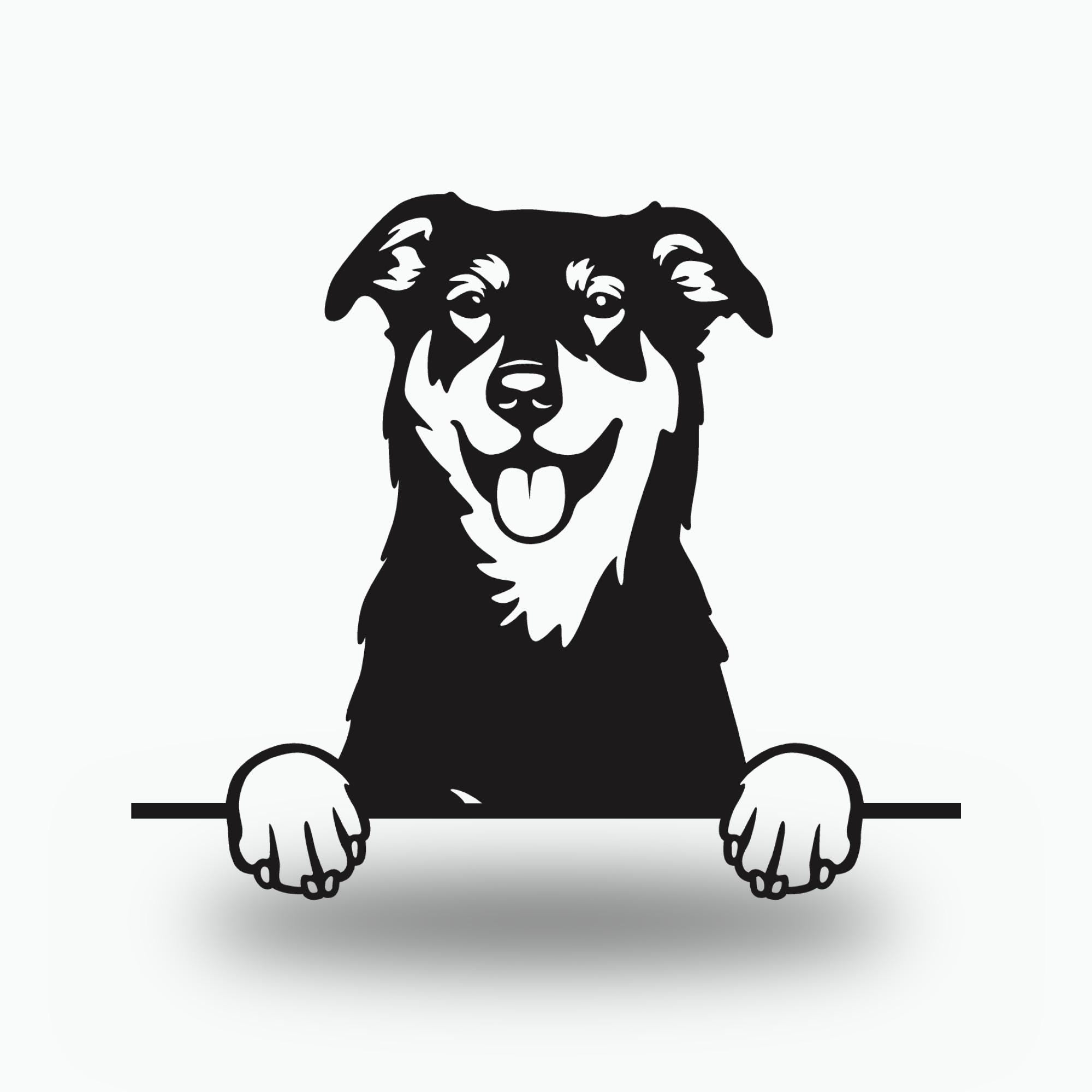 Beauceron Dog Lover Gift Metal Dog Sign — front view on white background