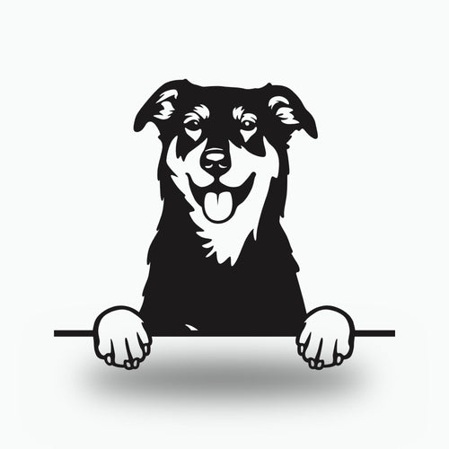 Beauceron Dog Lover Gift Metal Dog Sign — front view on white background