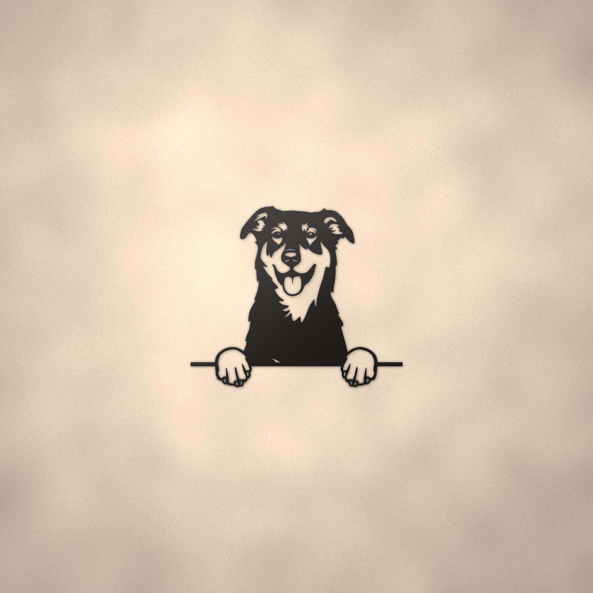 Beauceron Dog Lover Gift Metal Dog Sign — lifestyle setting