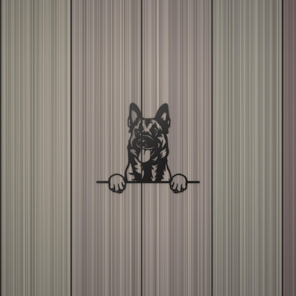 Belgian Malinois Dog Lover Gift Metal Dog Sign — detail view