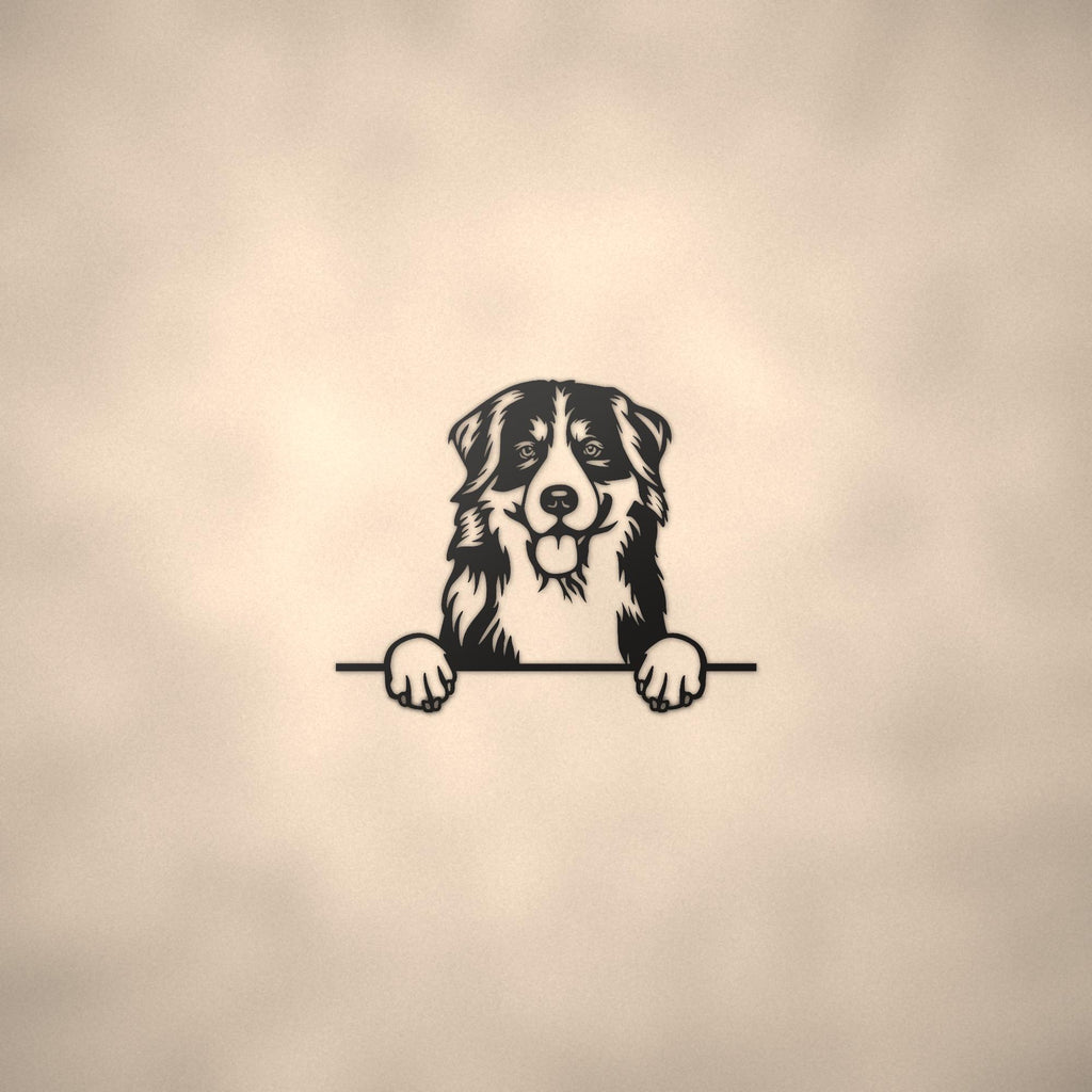 Bernese Mountain Dog Lover Gift Metal Dog Sign — lifestyle setting