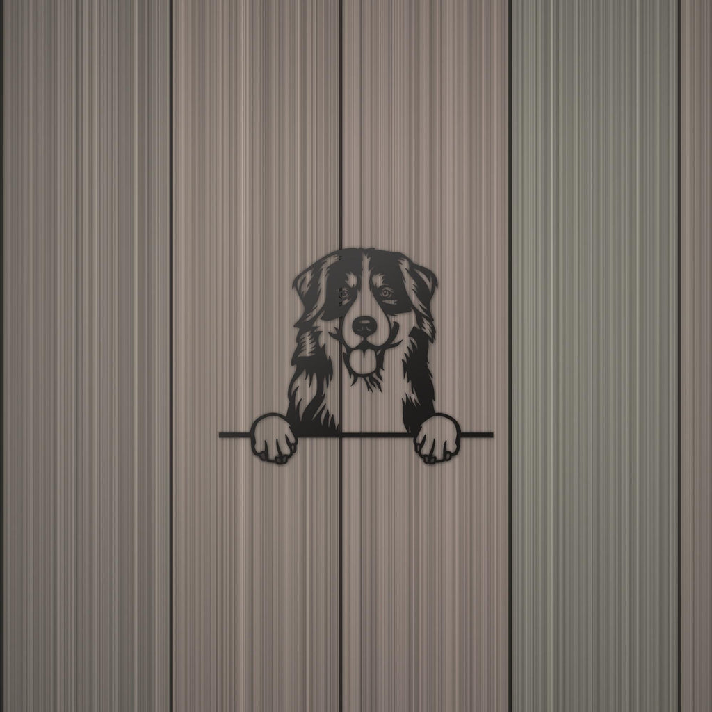 Bernese Mountain Dog Lover Gift Metal Dog Sign — detail view