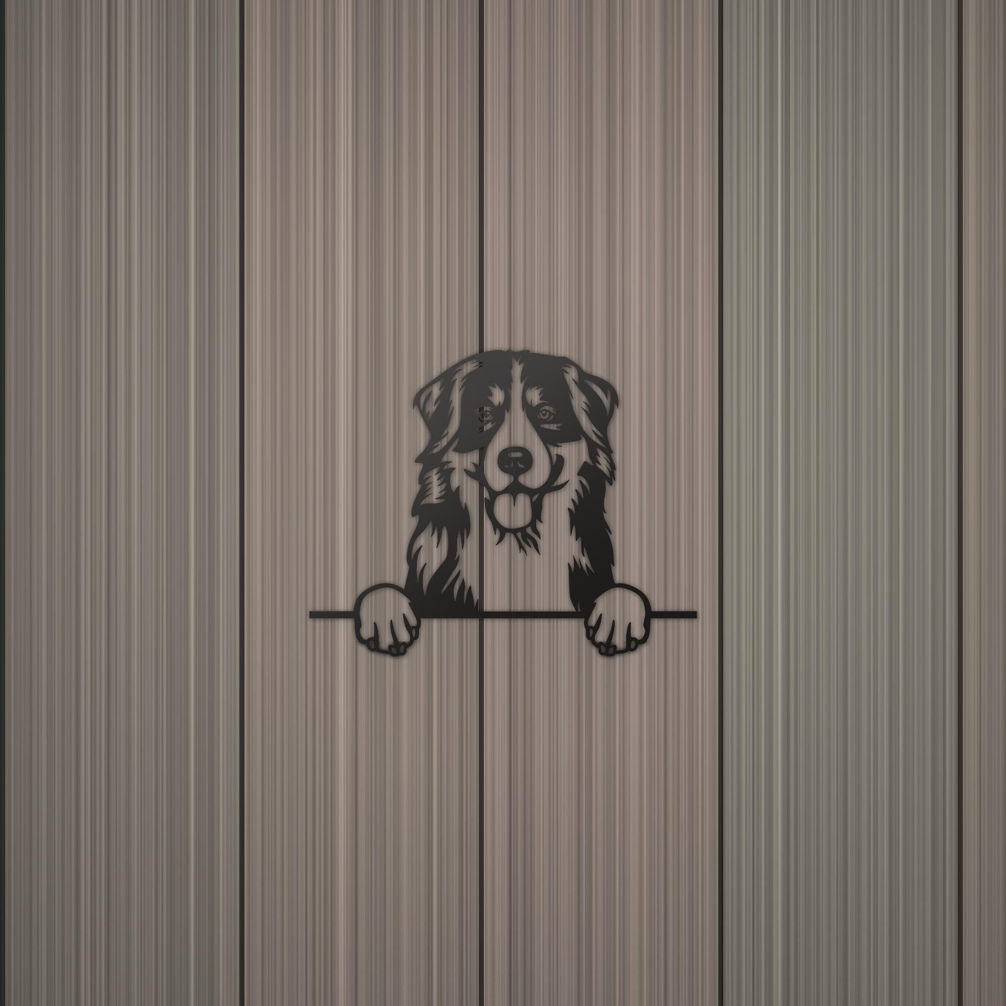 Bernese Mountain Dog Lover Gift Metal Dog Sign — detail view