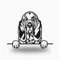 Bloodhound Dog Lover Gift Metal Dog Sign — front view on white background