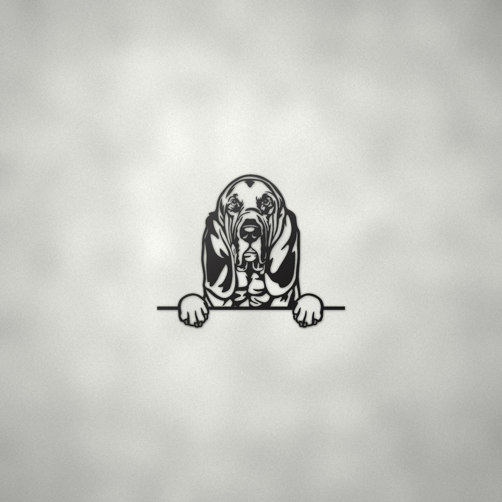 Bloodhound Dog Lover Gift Metal Dog Sign — alternate angle