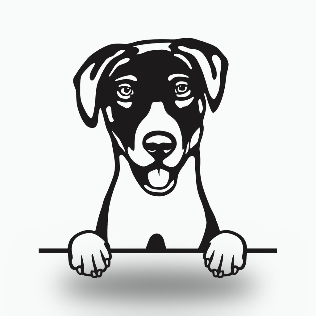 Blue Lacy Dog Lover Gift Metal Dog Sign — front view on white background