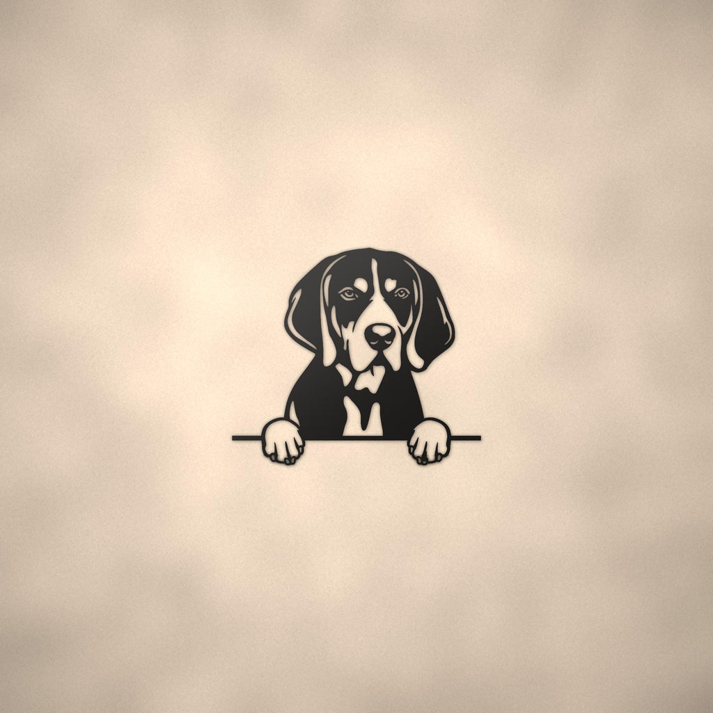 Bluetick Coonhound Dog Lover Gift Metal Dog Sign — lifestyle setting