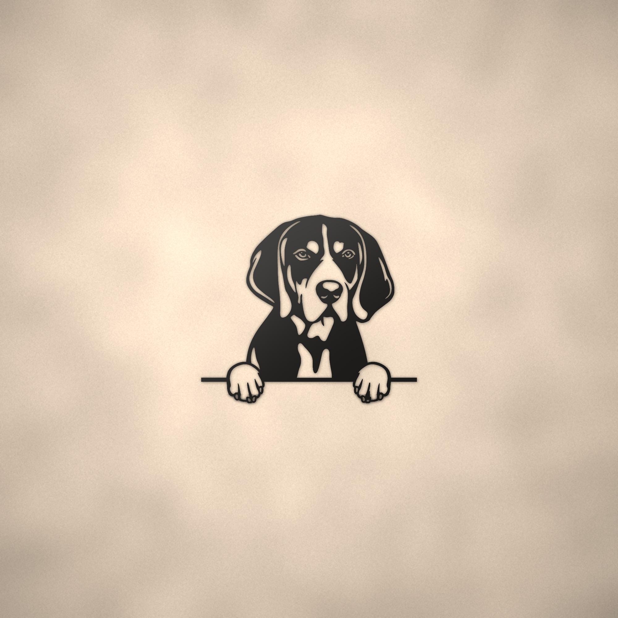 Bluetick Coonhound Dog Lover Gift Metal Dog Sign — lifestyle setting