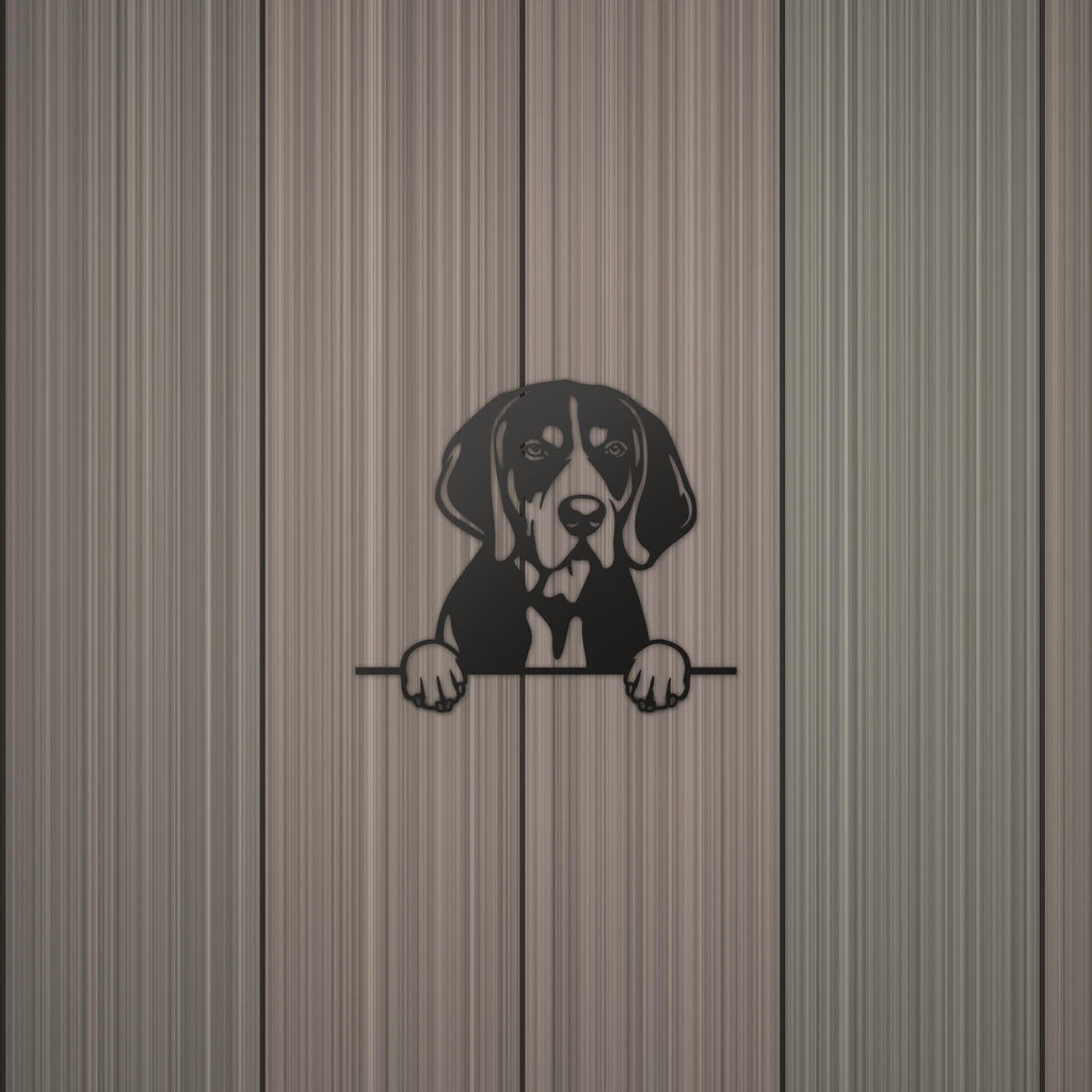 Bluetick Coonhound Dog Lover Gift Metal Dog Sign — detail view