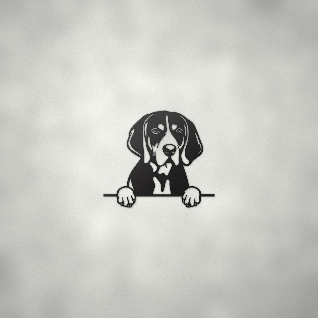 Bluetick Coonhound Dog Lover Gift Metal Dog Sign — alternate angle