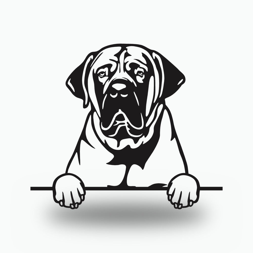 Boerboel Dog Lover Gift Metal Dog Sign — front view on white background