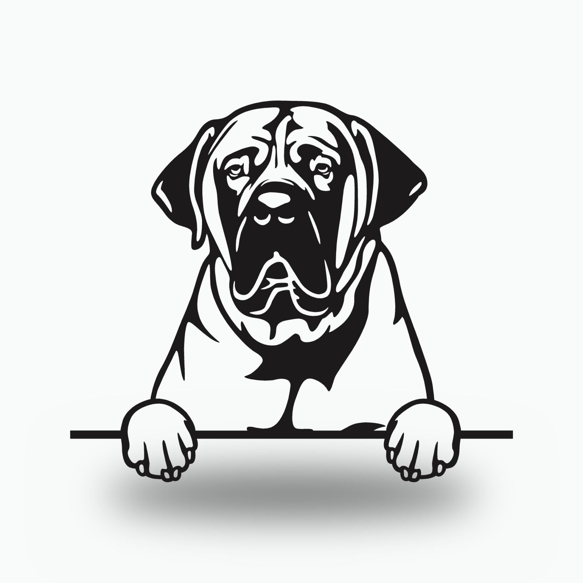 Boerboel Dog Lover Gift Metal Dog Sign — front view on white background