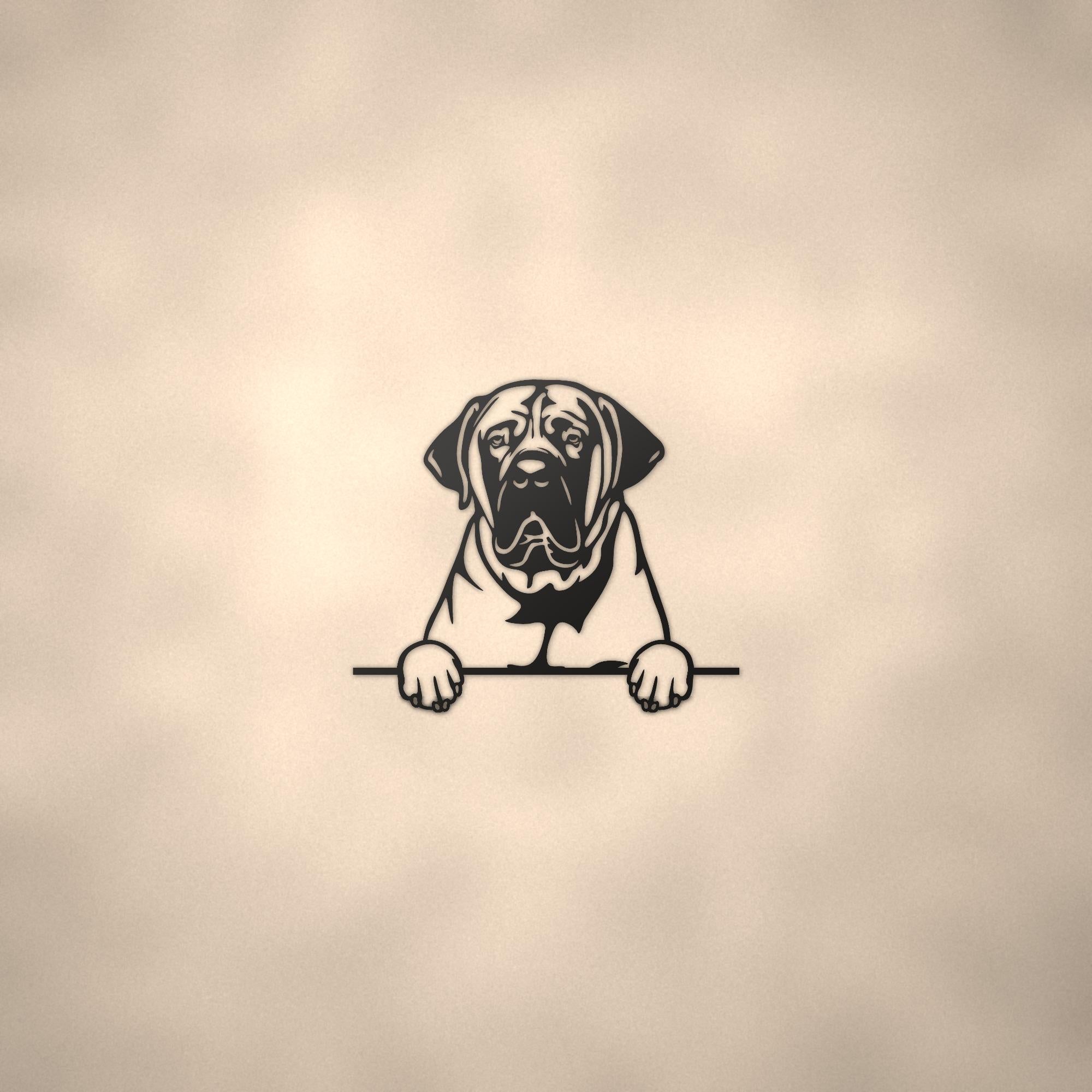 Boerboel Dog Lover Gift Metal Dog Sign — lifestyle setting