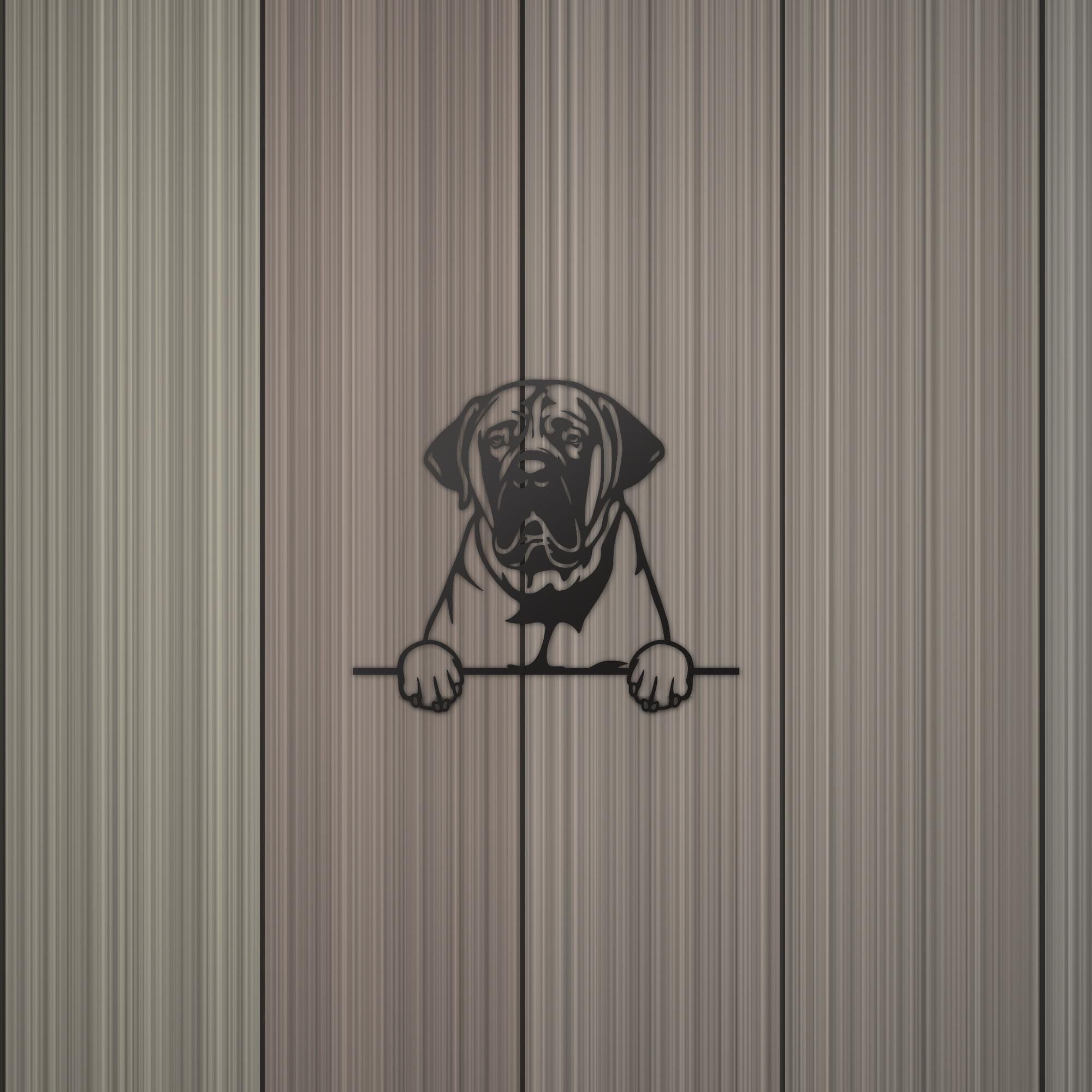 Boerboel Dog Lover Gift Metal Dog Sign — detail view