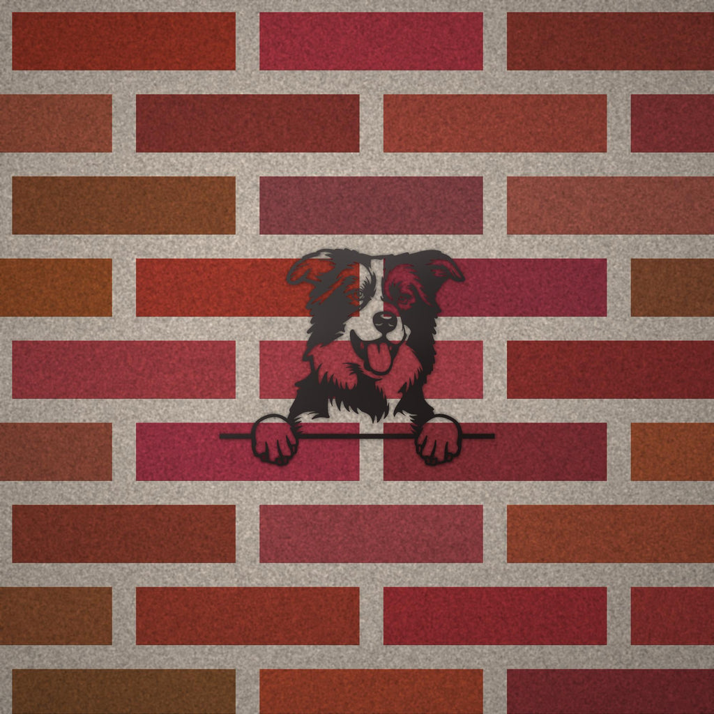 Border Collie Dog Lover Gift Metal Dog Sign — alternate angle