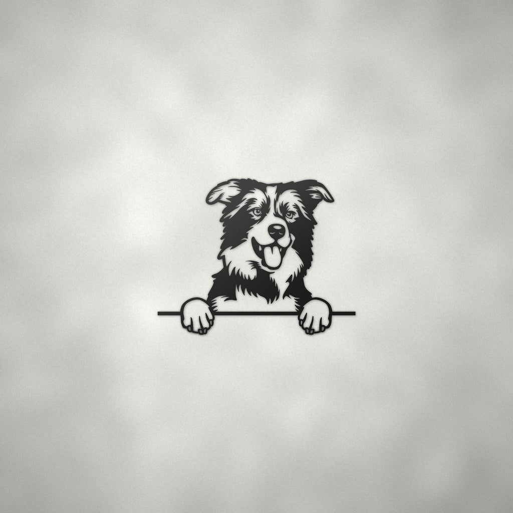 Border Collie Dog Lover Gift Metal Dog Sign — alternate angle